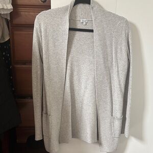 Kismet Light Gray Open-Front Cardigan